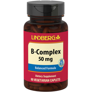 B-Complex 100 mg 50 mg 90 Vegetariană Tablete cu înveliş solubil     
