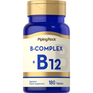 Complejo vitamínico B más vitamina B-12 180 Tabletas       