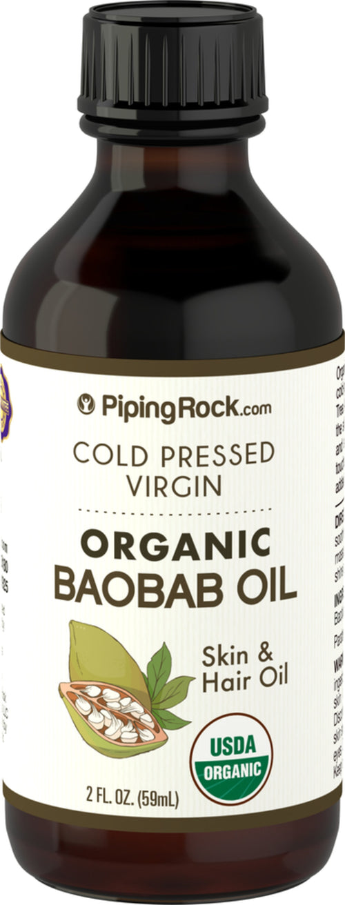 Huile de baobab pure (Biologique),  2 onces liquides 59 ml Bouteille