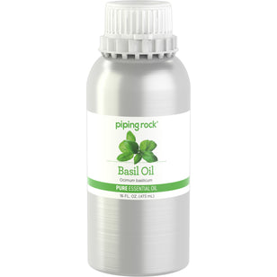 Basil Pure Essential Oil (GC/MS Tested), 16 fl oz (473 mL) Canister