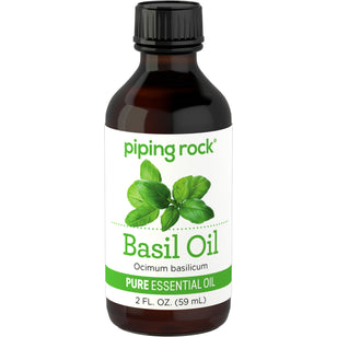 Basilikumolie ren æterisk olie (GC/MS Testet) 2 fl oz 59 ml Flaske    