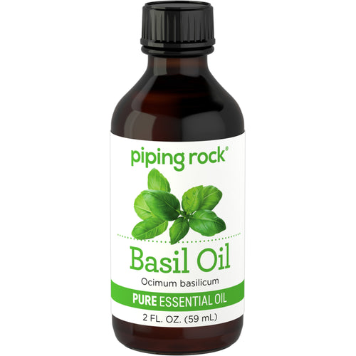 Basil Pure Essential Oil (GC/MS Tested), 2 fl oz (59 mL) Bottle