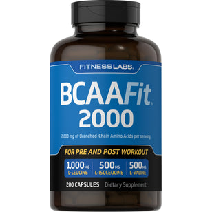 BCAAFit 2000 2000 mg (por porción) 200 Cápsulas     
