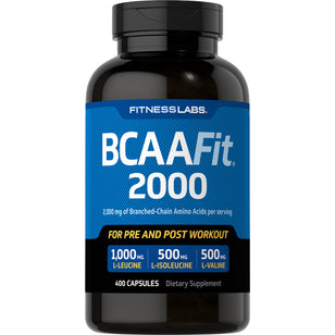 BCAAFit 2000 2000 mg (per dose) 400 Kapsler     