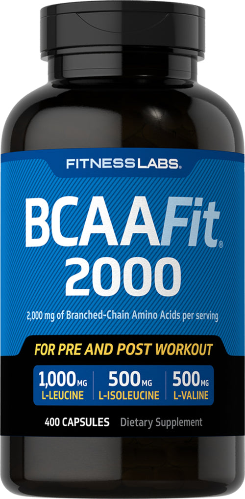 BCAAFit 2000 2000 mg (par portion) 400 Gélules     