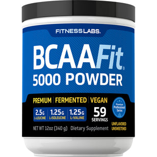 BCAAFit 5000 パウダー 5000 mg (1 回分) 12 oz 340 g ボトル  