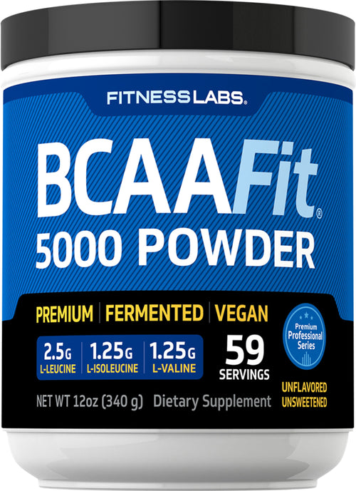 BCAAFit 5000 polvo 5000 mg (por porción) 12 oz 340 g Botella/Frasco  