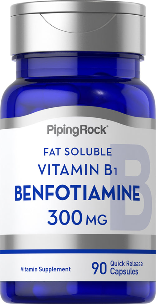 Benfotiamine (fettlösligt vitamin B-1) 300 mg 90 Snabbverkande kapslar     
