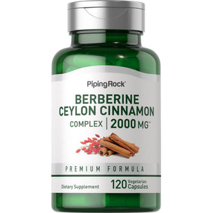 Complexe de berbérine et de cannelle de Ceylan 2000 mg 120 Gélules végétales     