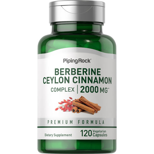 Berberin Ceylon-kanelkompleks 2000 mg 120 Vegetarianske kapsler     