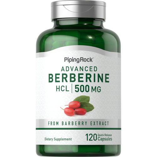 Berberin HCL 500 mg 120 Hurtigvirkende kapsler     