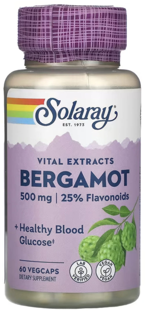 Bergamot, 500 mg (per serving), 60 Vegetarian Capsules