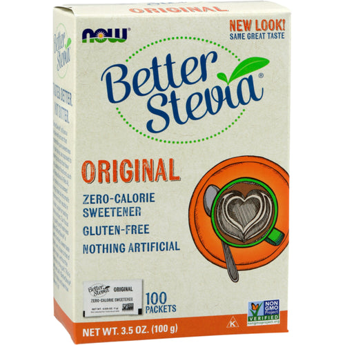 Better Stevia (naturelle) 100 sachets 3.5 once 100 g Boîte    