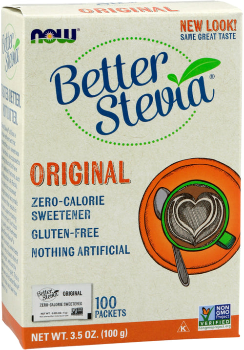 Better Stevia (oryginalna) 100 saszetek 3.5 uncja 100 g Pudełko    