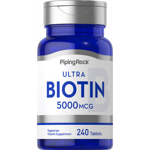 Biotin, 5000 mcg, 240 Tablets Bottle