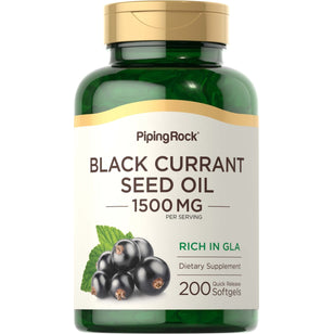 Black Currant Seed Oil, 1500 mg (per serving), 200 Quick Release Softgels Bottle