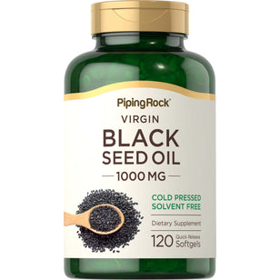 Zwarte komijnolie 1000 mg 120 Snel afgevende softgels     