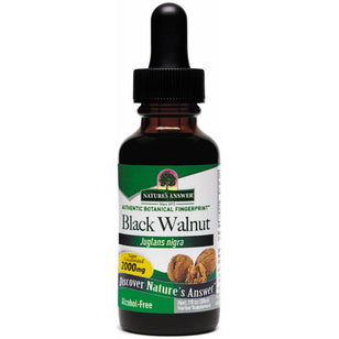 Black Walnut Hulls Liquid Extract Alcohol Free, 1 fl oz (30 mL) Dropper Bottle