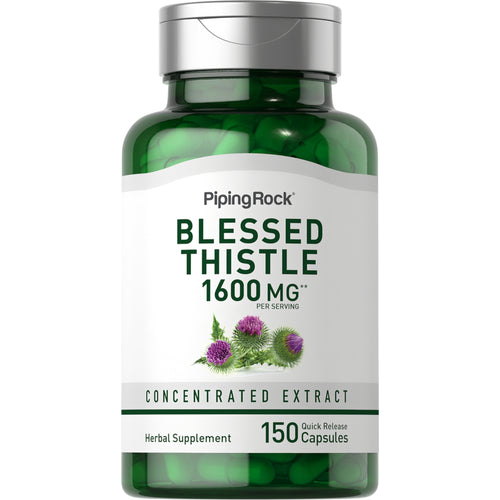 Blessed Thistle 1600 mg (ต่อการเสิร์ฟ) 150 แคปซูลแบบปล่อยตัวยาเร็ว     
