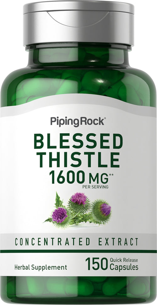 Blessed Thistle 1600 mg (ต่อการเสิร์ฟ) 150 แคปซูลแบบปล่อยตัวยาเร็ว     