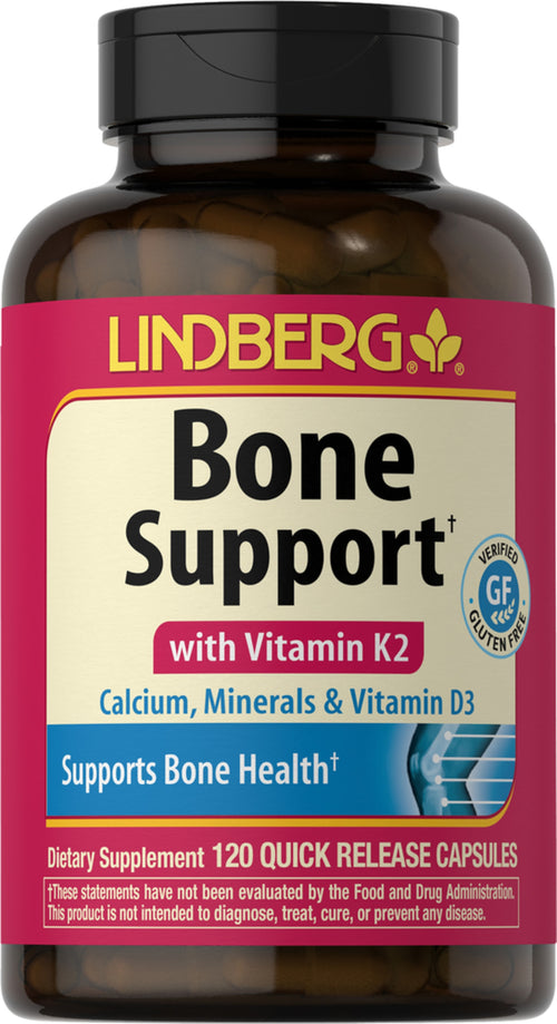 Soporte óseo con vitamina K2 120 Cápsulas de liberación rápida       