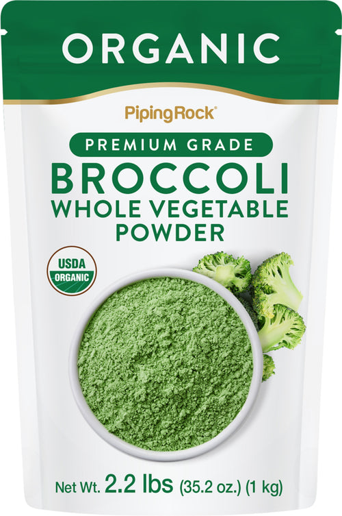 Brócolis Integral em Pó (Orgânico) 2.2 lbs 1 Kg Pó    