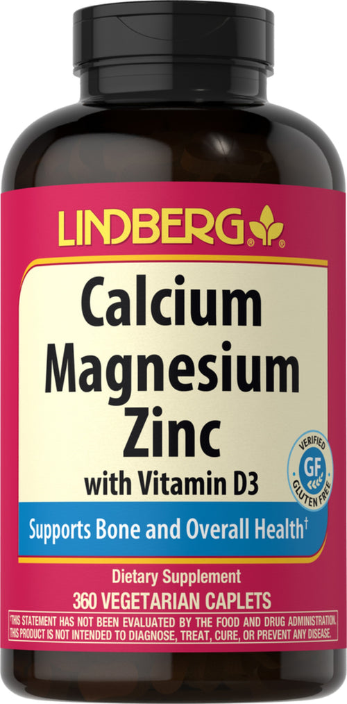 Calcium-magnesium-zink med D3 360 Vegetarisk Kapsler       