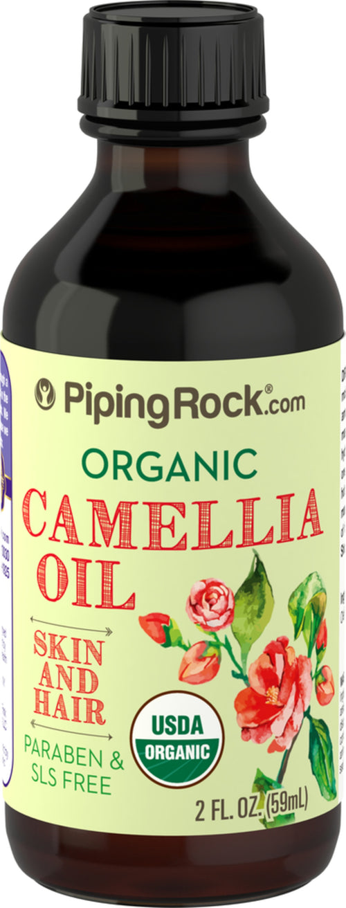 Kamelia 100 % ren kallpressad olja (Organiskt) 2 fl oz 59 ml Flaska    