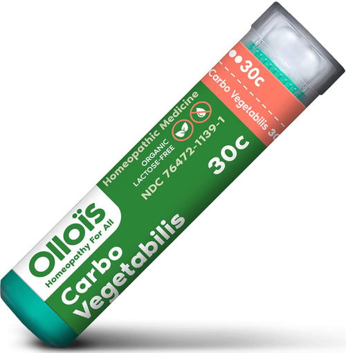 Carbo Vegetabilis 30 x, homeopatisk middel mot kvalme og halsbrann 80 Piller       