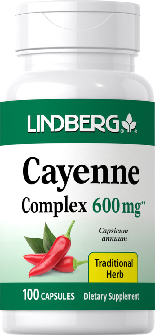 Cayena (40,000 HU) 600 mg 100 Cápsulas vegetarianas     