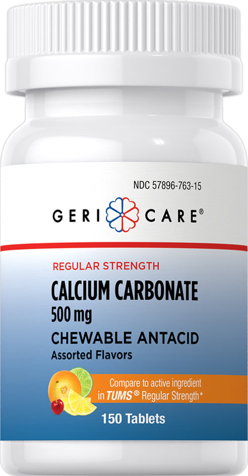 Chewable Antacid Calcium Carbonate 500 มก.,Compare to TUMS 150 Çeynənilən Tabletlər     