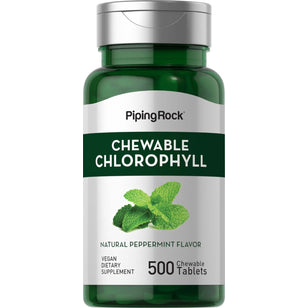 Pastillas masticables de clorofila y menta (doble concentración) 500 Tabletas masticables       