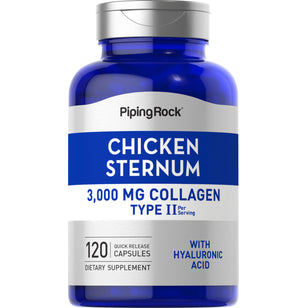 Chicken Sternum Collagen Type II, 3000 mg (per serving), 120 Quick Release Capsules Bottle