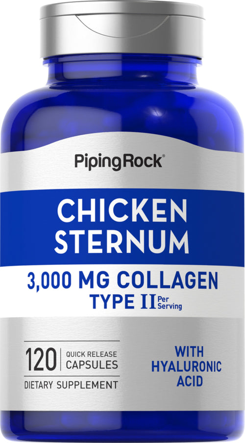 Chicken Sternum Collagen Type II, 3000 mg (per serving), 120 Quick Release Capsules Bottle