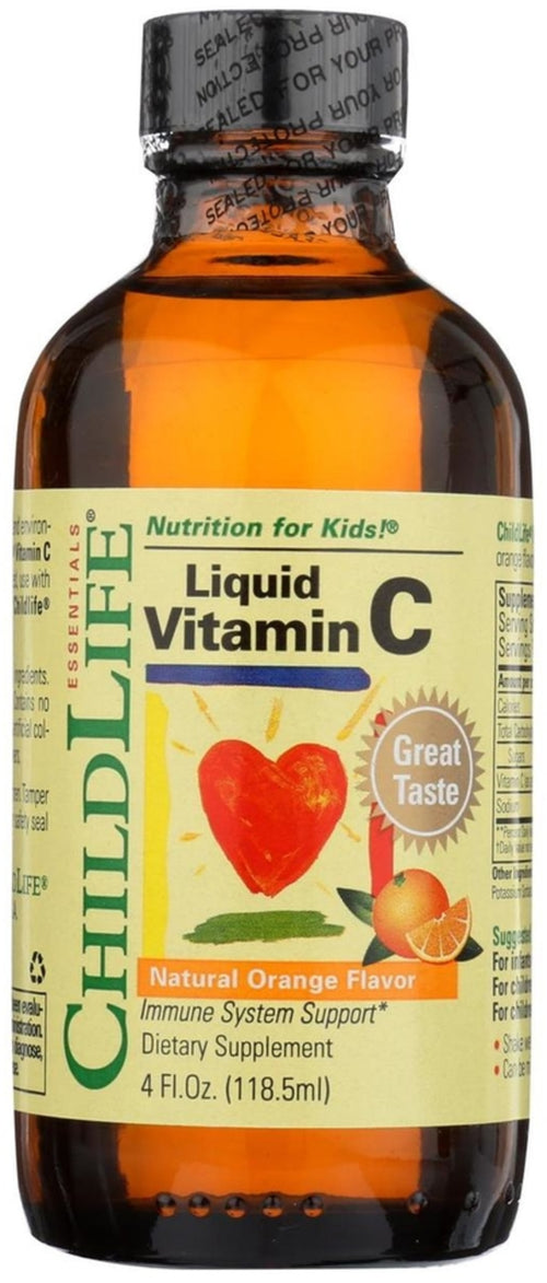 วิตามิน C ชนิดน้ำสำหรับเด็ก (รสส้ม) 4 fl oz 118.5 มล. ขวด    