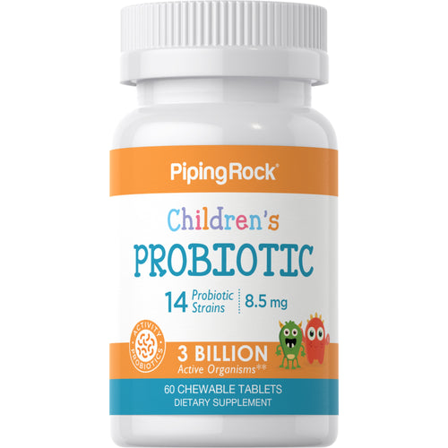 Probiótico Infantil 14 Cepas 3 Bilhões de Organismos (sabor natural de frutas vermelhas) 60 Comprimidos mastigáveis       