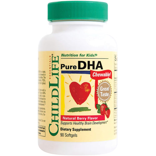 Ren tyggbar DHA for barn med naturlig bærsmak 90 Myke geler       