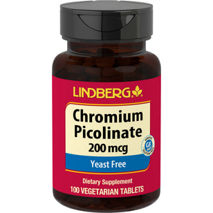 Picolinate de Chromium 200 mcg 100 Comprimés végétaux     