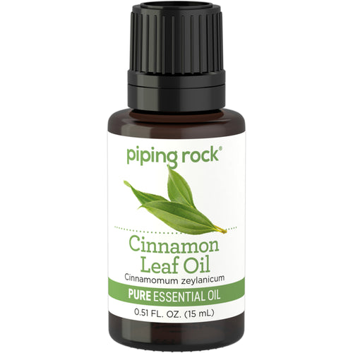 Cinnamon Leaf Pure Essential Oil (GC/MS Tested), 1/2 fl oz (15 mL) Dropper Bottle