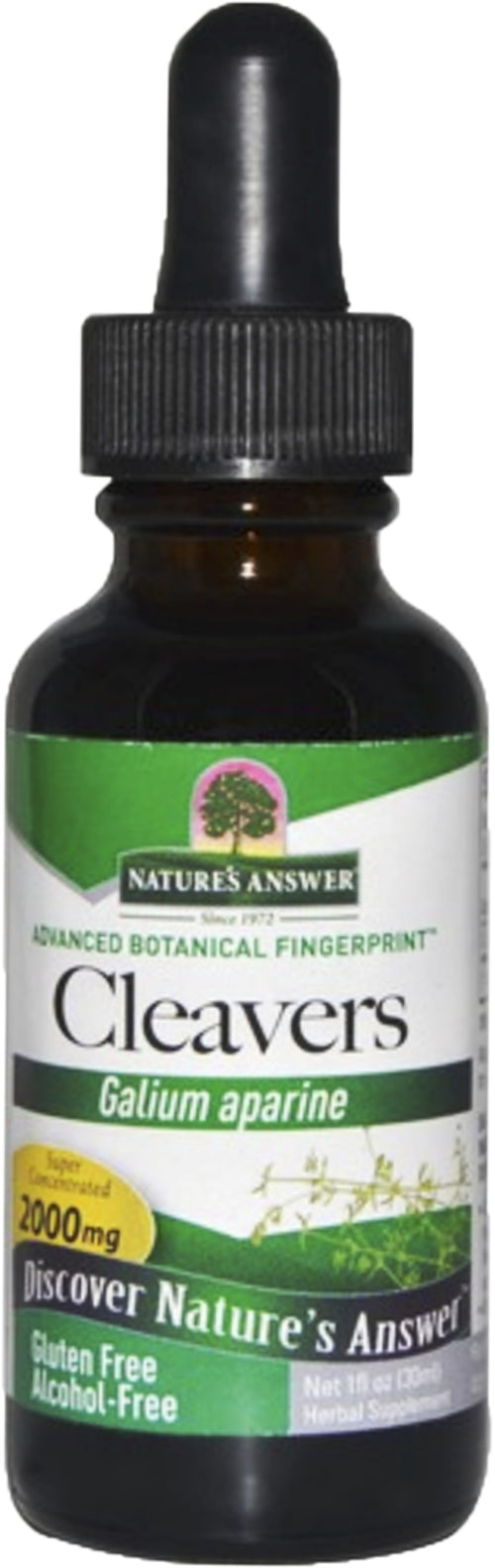 Extracto líquido Cleavers - Sin alcohol 1 fl oz 30 mL Frasco con dosificador    