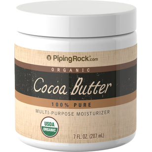 Beurre de cacao 100 % pur (Biologique) 7 once 207 mL Bocal    