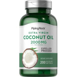 Coconut Oil (Extra Virgin), 2000 mg (per serving), 200 Quick Release Softgels