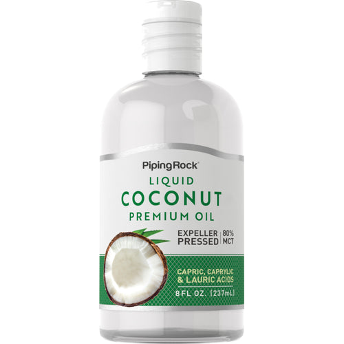 Coconut Premium Oil Liquid, 8 oz (237 mL) Bottle 
