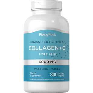 Collagen Type I & III, 6000 mg (per serving), 300 Coated Caplets