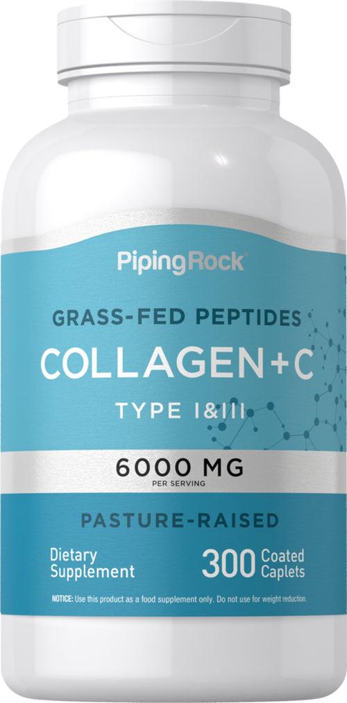 Colagénio hidrolisado tipo I e III 6000 mg (por dose) 300 Comprimidos oblongos revestidos     