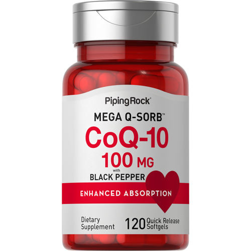 CoQ10, 100 mg, 120 Quick Release Softgels