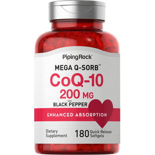 CoQ10 200 mg 180 Hurtigvirkende myke geleer     