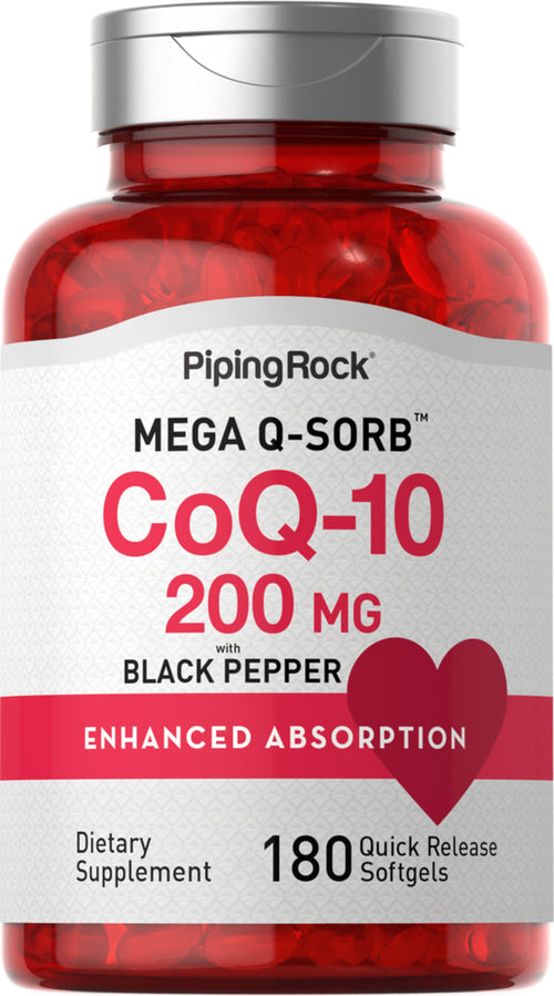 CoQ10 200 mg 180 ซอฟต์เจลแบบปล่อยตัวยาเร็ว     