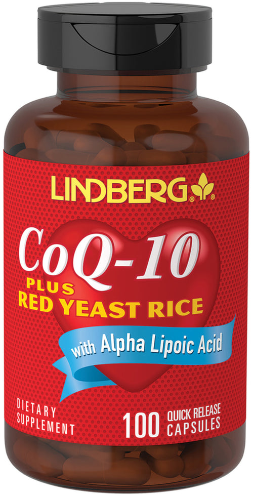 CoQ10 avec levure de Riz Rouge 100 Gélules à libération rapide       