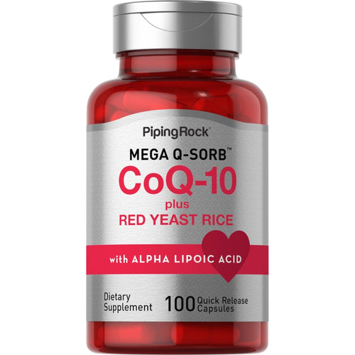 CoQ10 och ris med röd jäst 100 Snabbverkande kapslar       